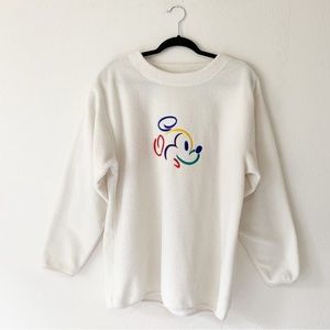 Vintage Y2K Mickey Mouse Fleece Pullover Sweater
